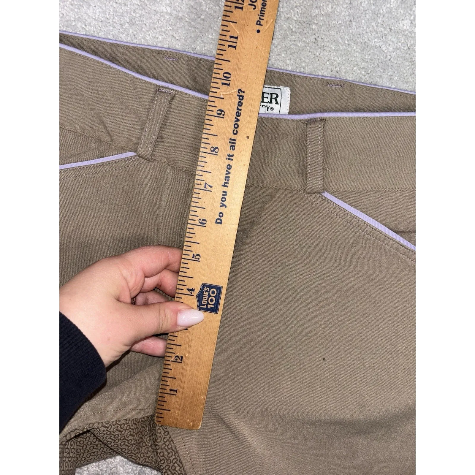 Dover Saddlery Tan Wellesley Piped Silcone Full Seat Breech Pants Sz 28 EUC - Image 9