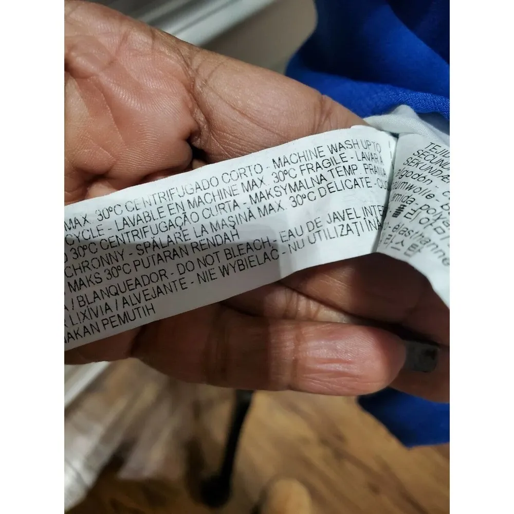 Zara Basic Womens Blue Polyester Collared Short Sleeve Knee Length Dress Size XS - Image 10