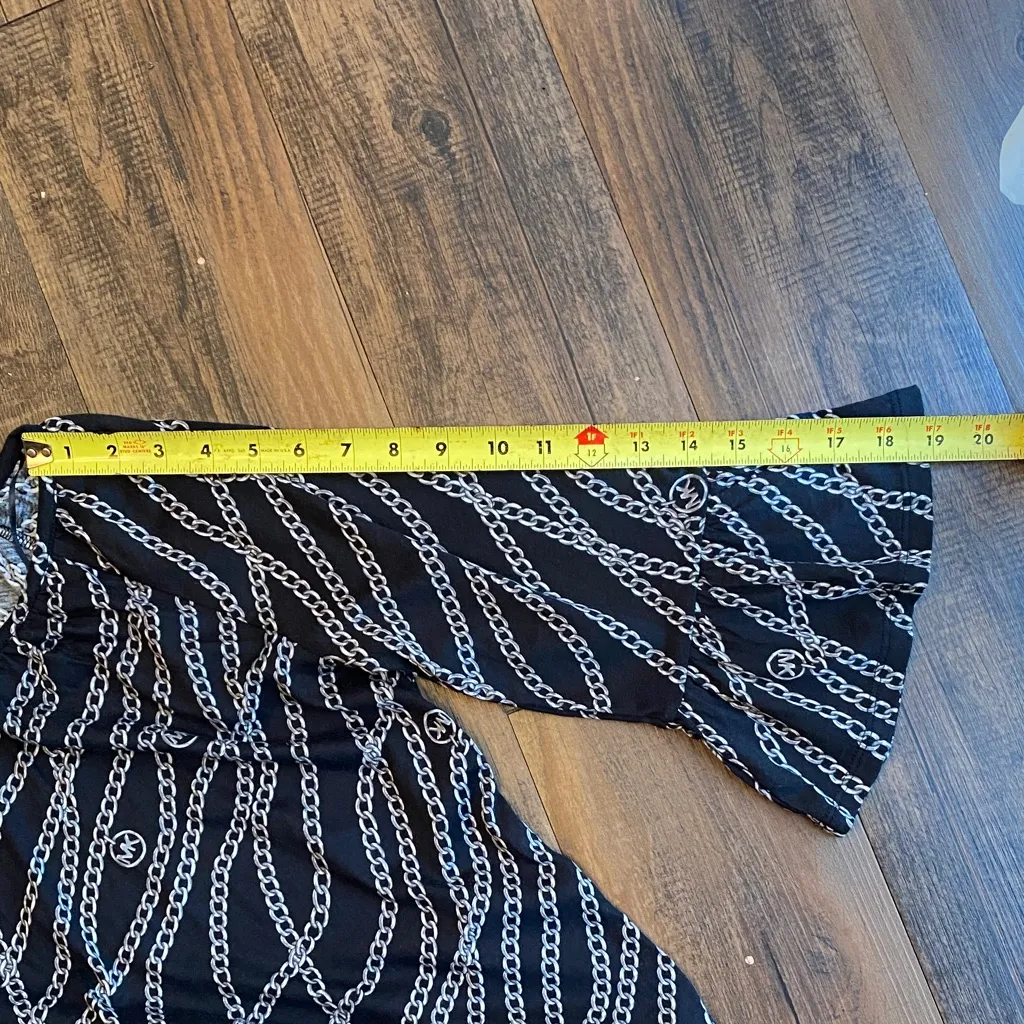 Michael Kors Navy Chain Pattern Blouse - Image 9