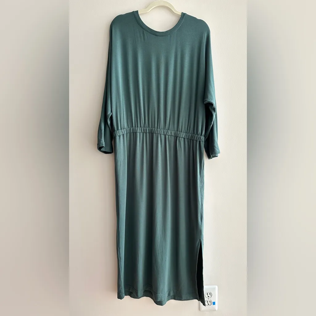 Lou & Grey Signaturesoft 3/4 Sleeve Column Dress, Green Lagoon, Size XXL - Image 2