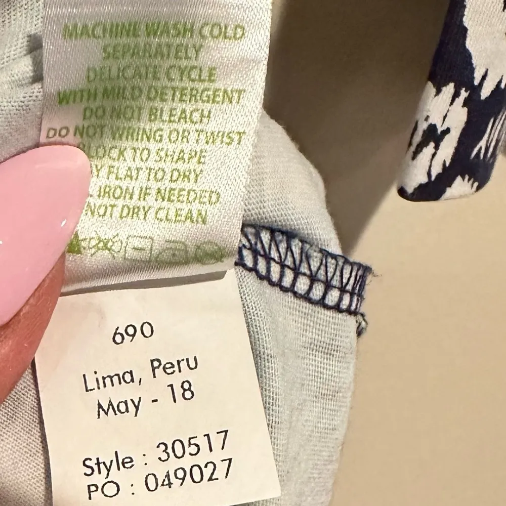 LILLY PULITZER HOLLEE PINEAPPLE PARTY ENGINEERED BLUE WHITE CUTOUT BACK DRESS - Image 10