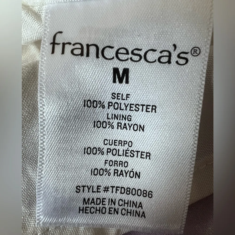 Audrey Parks X Francesca’s Purple Rose Floral Babydoll Cottagecore Mini Dress -M - Image 10