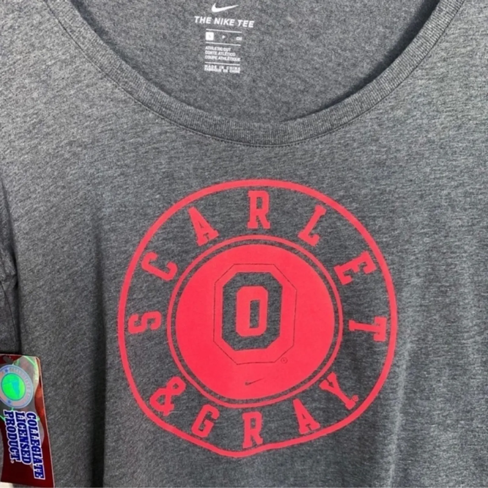 NWT Ohio State Buckeyes Nike Scarlet & Gray Long Sleeve Tee - Image 3