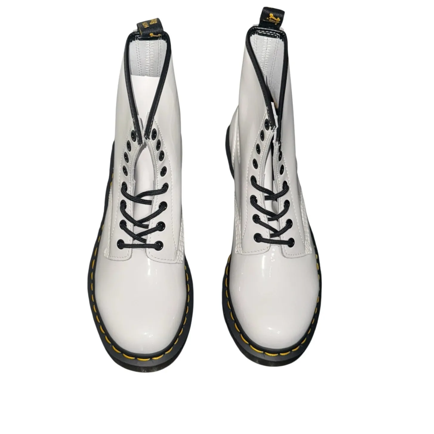 New! Dr. Martens 1460 Women's White Patent Leather Lace Up Boots - Size US 10 - Image 9