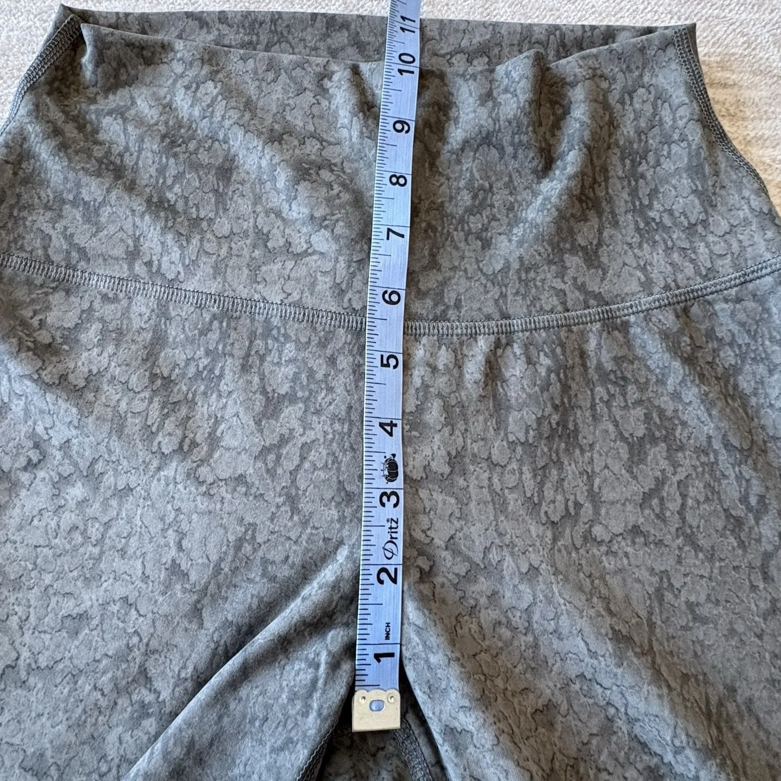 YogaLicious Womens High Waist Leggings Ankle Length Water Droplet Sage M‎ - Image 8