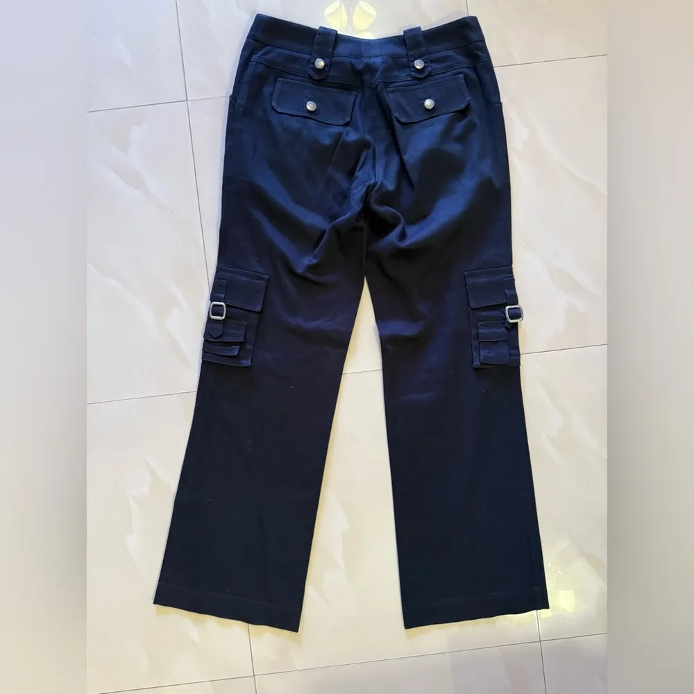 Jessie Della Femina cargo pants✨black 8 pockets zipper cott spandex straight Black - Image 16