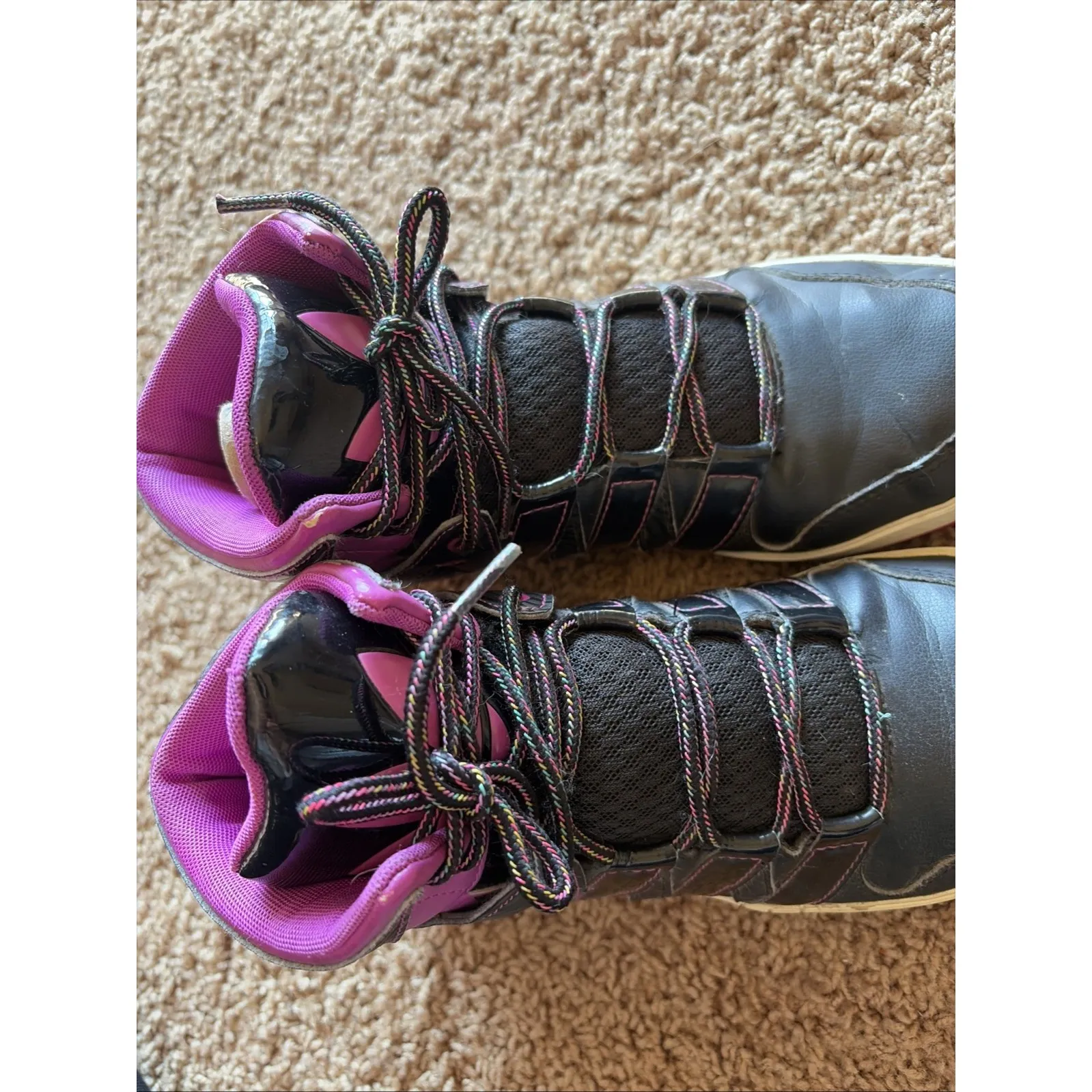 Adidas Originals Court G98571 Purple/Black High Top Retro Sneaker Shoe Women 8.5 - Image 15