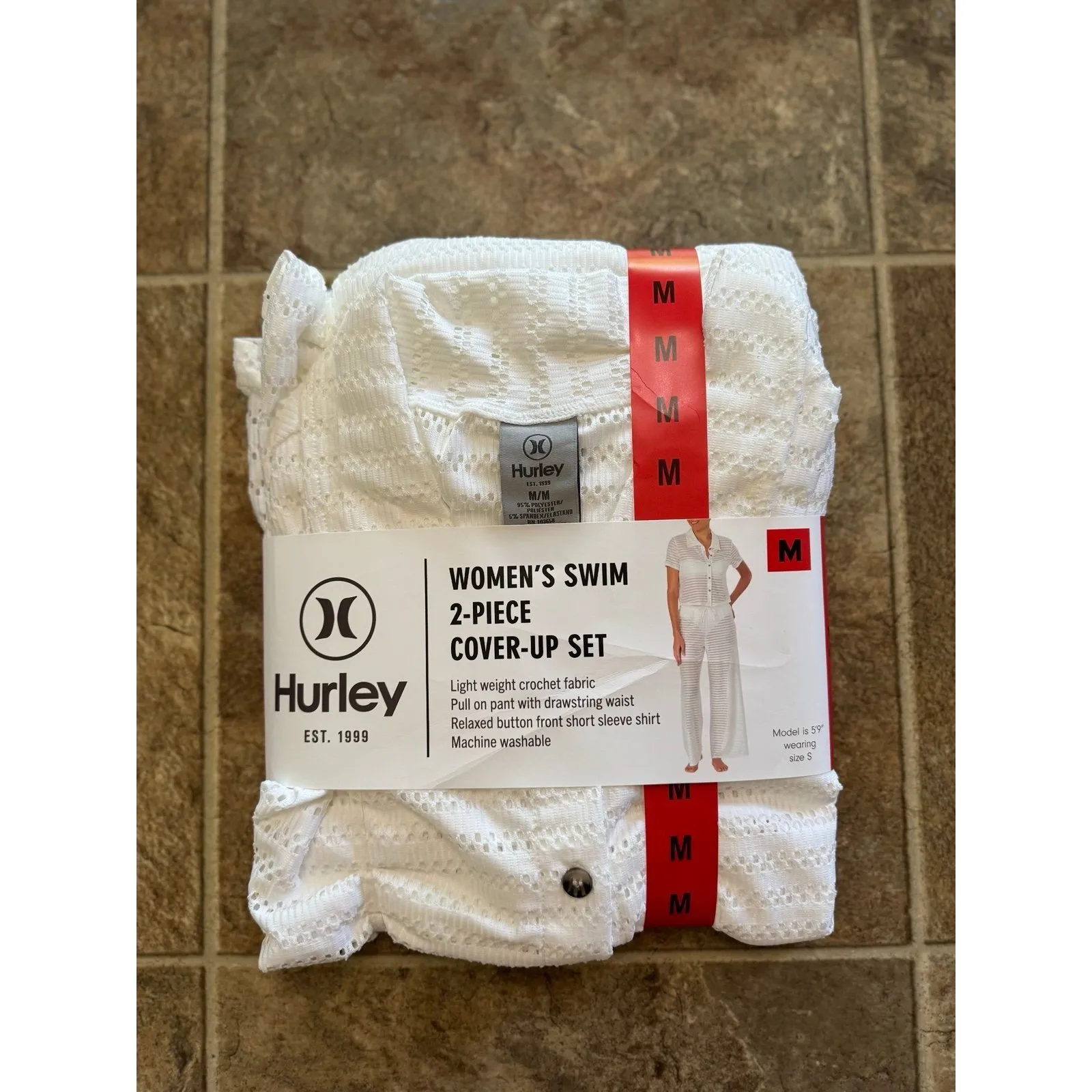 Hurley Women's Swim Cover Up Set White Size Medium - Image 3