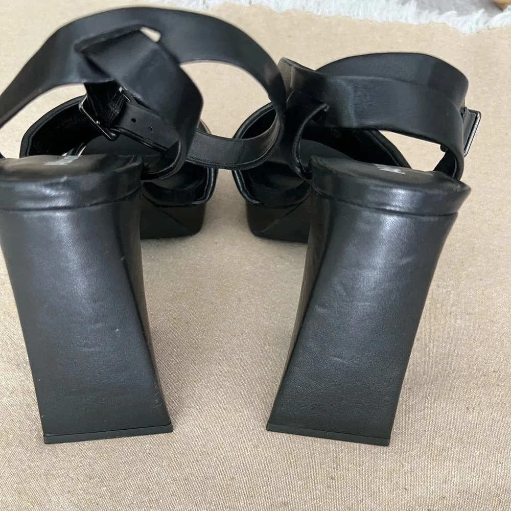 Abound Tracy Black Platform Heeled Sandal Size 8 - Image 8