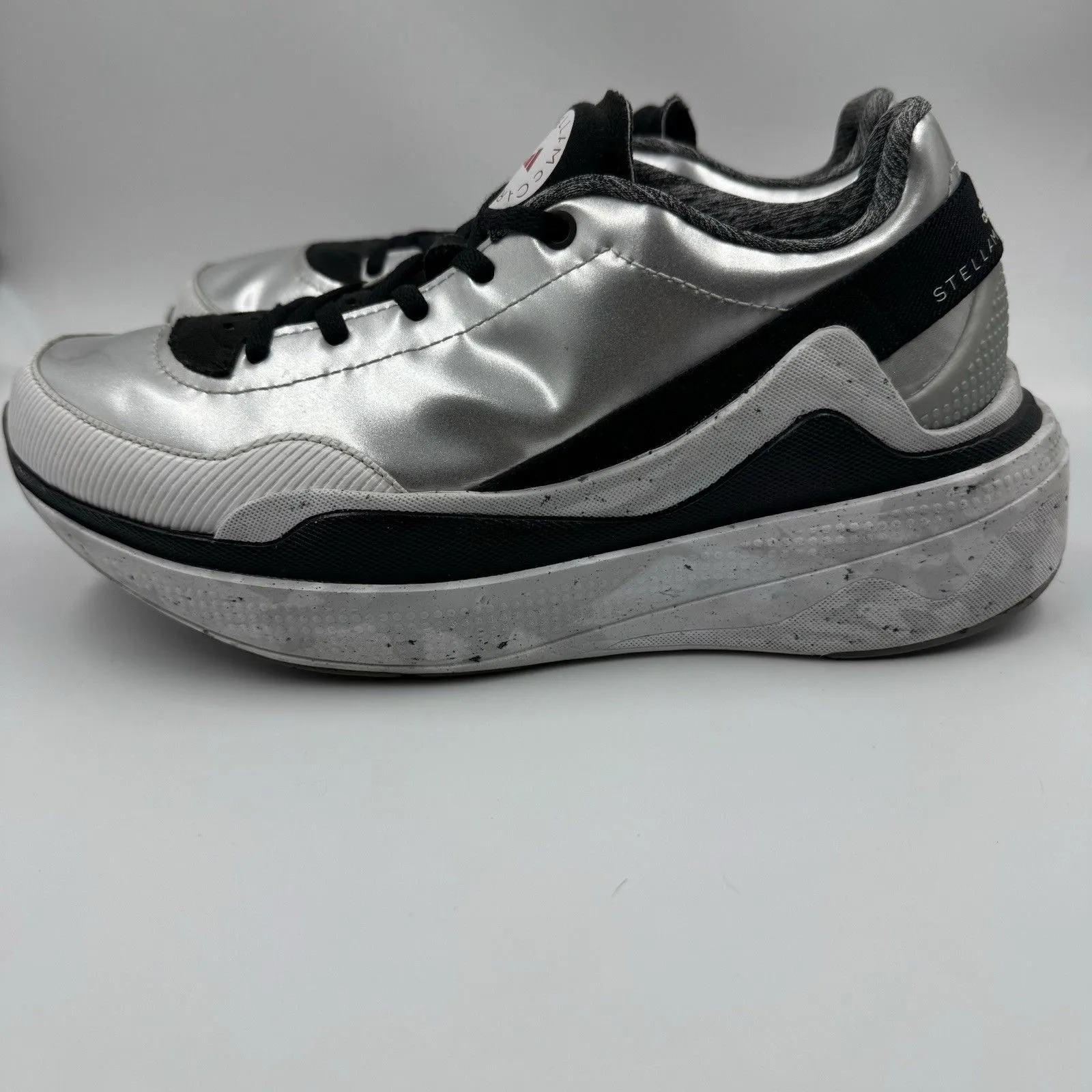 Adidas x Stella McCartney Earthlight Silver Metallic Shoes 7.5 YYJ 606004/GY5050 - Image 9