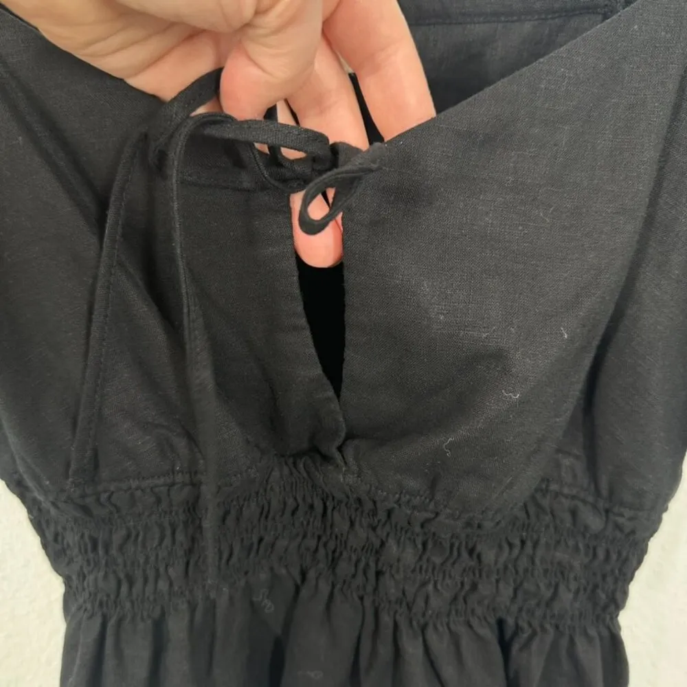 Treasure & Bond Nordstrom Black Puff Sleeve Babydoll Sweetheart Neckline Blouse - Image 2