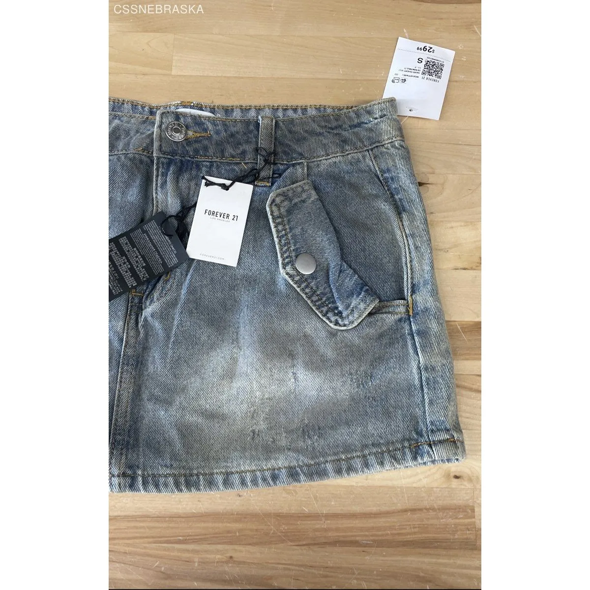 Forever 21 Distressed Denim Mini Skirt - Size‎ S - Image 6