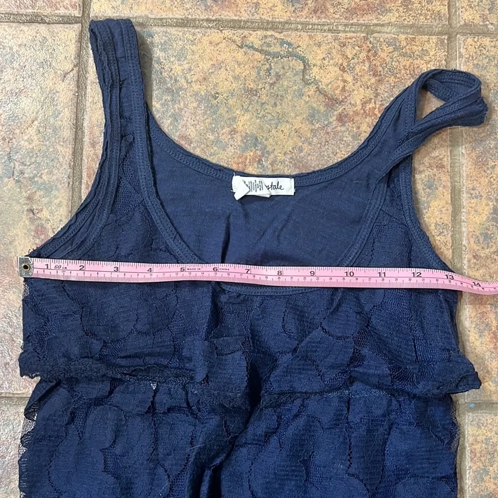 AEROPOSTALE navy tank top with lace. - Image 4