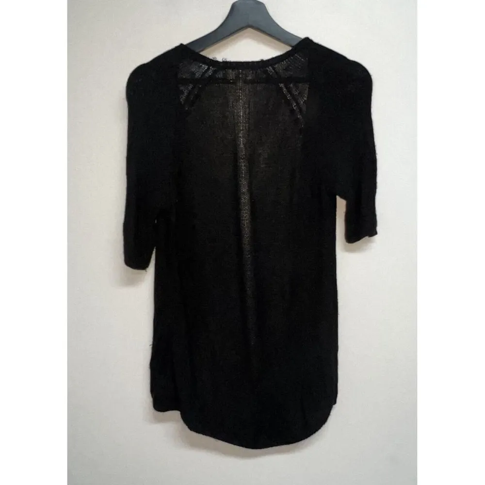 Philosophy Republic Clothing Womens Open Front Cardigan Sweater Size S Black S/S - Image 3