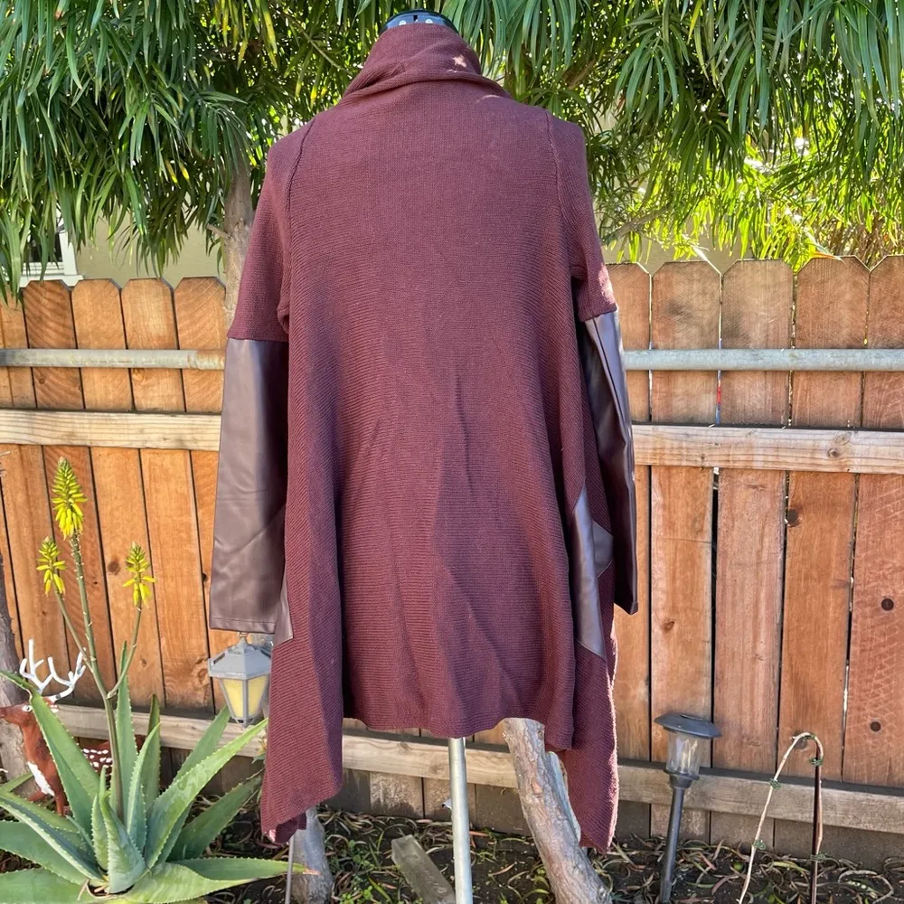 Blank NYC Drape Front Mixed Media Jacket size S - Image 6