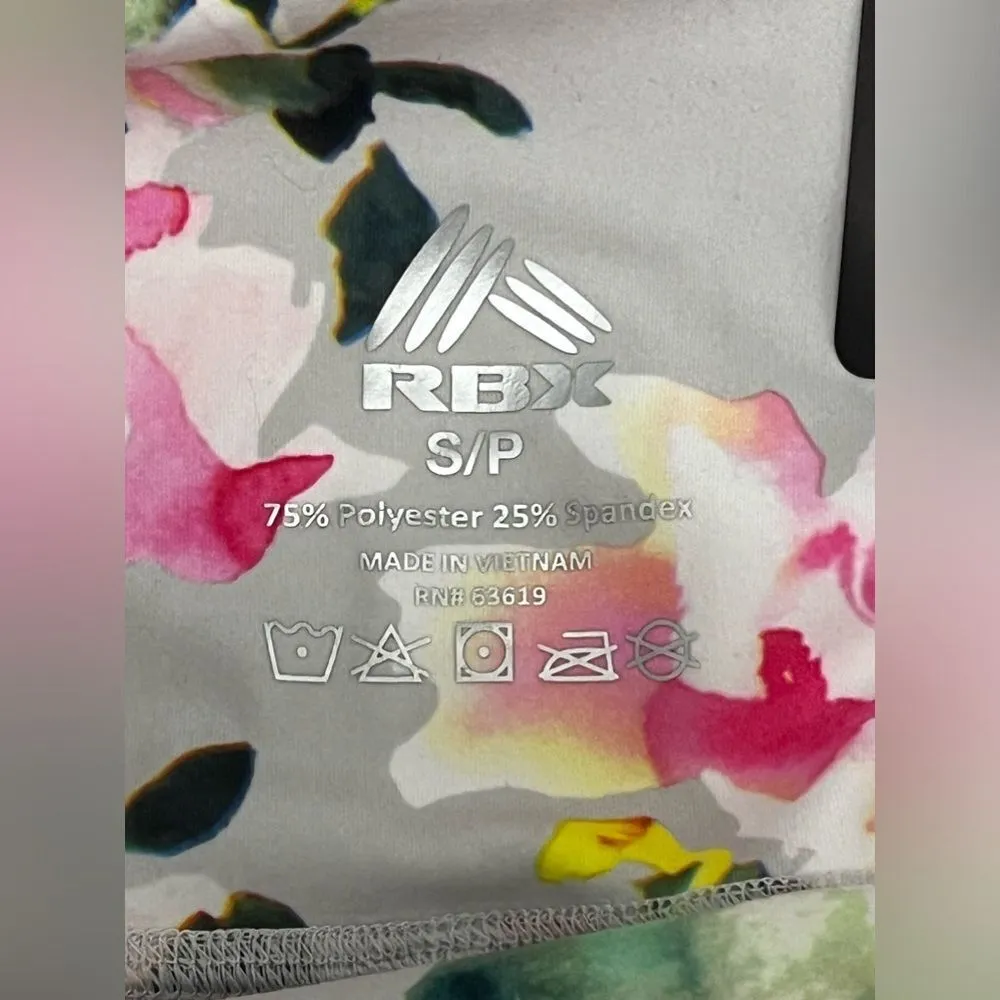RBX Women’s Yoga Pants Capri Floral Size Small New‎ with Tags White - Image 4