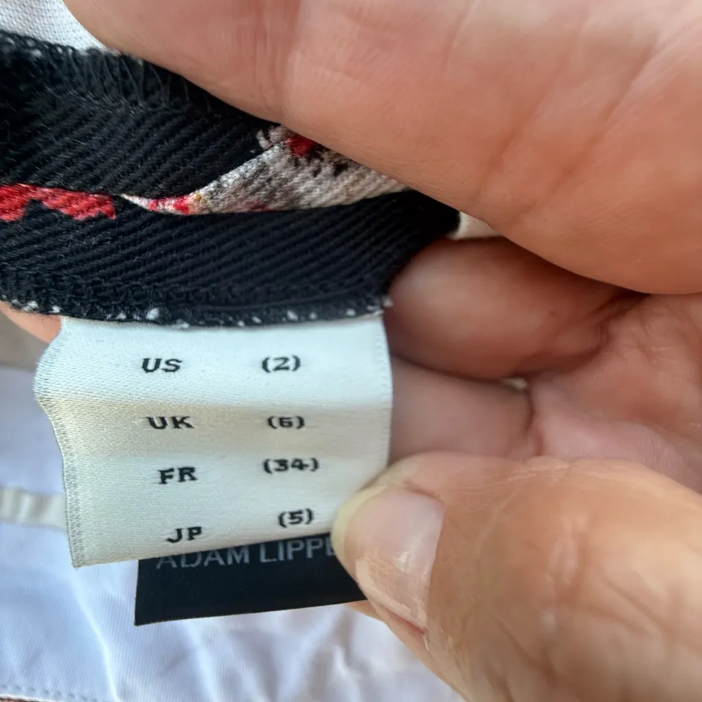 Adam Lippes WOMENS Black Floral Wide Leg Jeans size 2 - Image 6