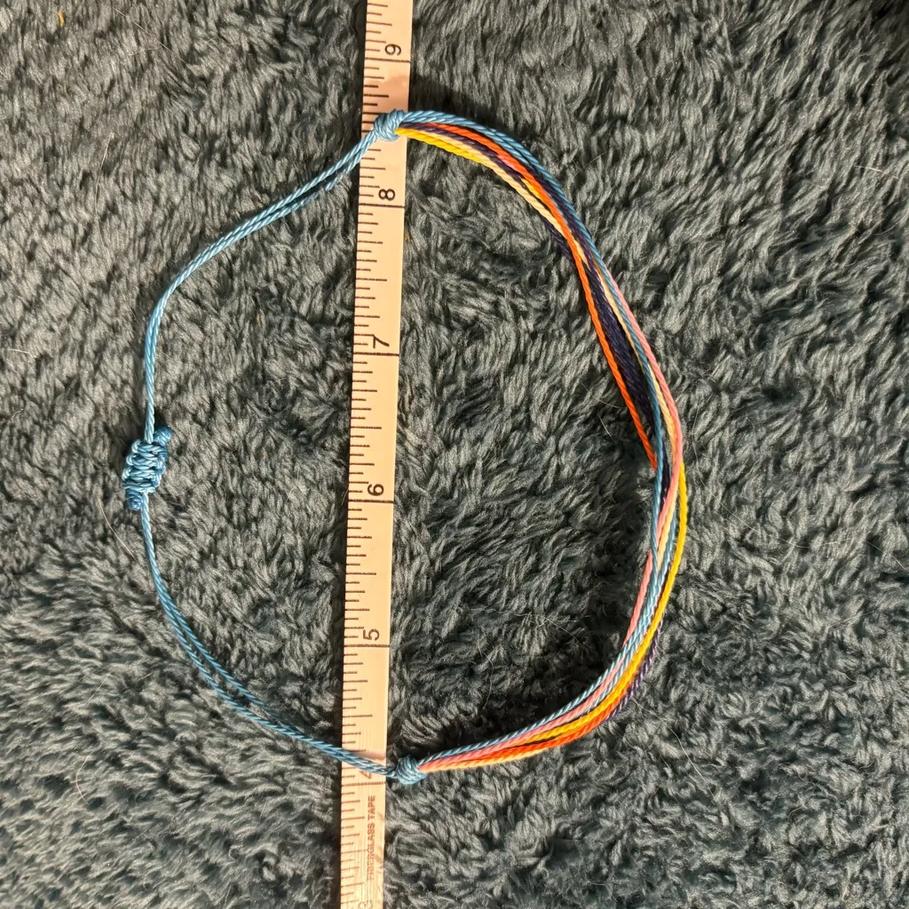 Colorful String Bracelet Blue - Image 3