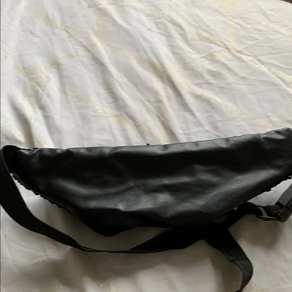 Sequin Fanny Pack with Adjustable Strap Black - Image 2