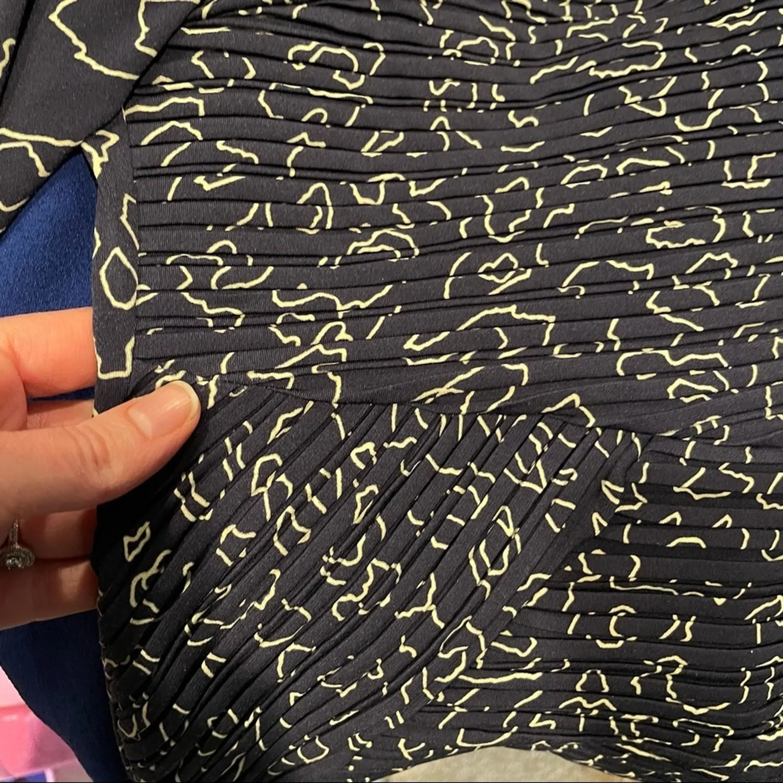 CeCe Cynthia Steffe Blue Ruched Bodycon Mini Dress Womens XS Baddie Holiday Sexy - Image 4