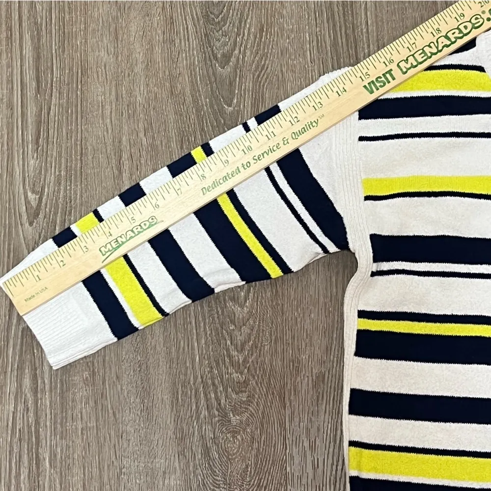 Talbots Striped Terry Textured Sweater Women M Cozy Knit Lounge Relaxed Nautical - Image 5