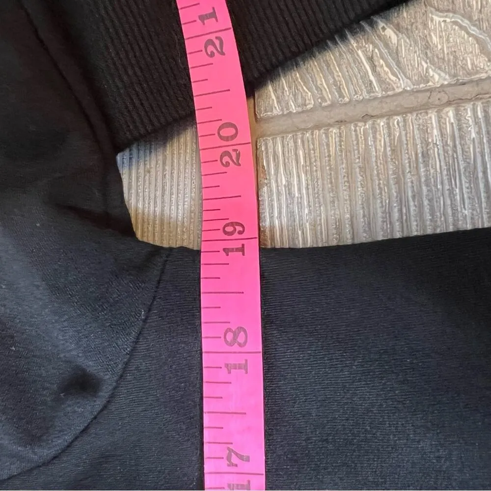 NWT Monrow star stripe track hoodie sz S black white - Image 5