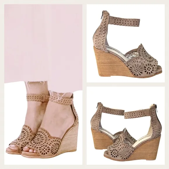 Jeffrey Campbell Del Sol Suede Sandals EUC $169 Size 6.5    S3458 - Image 2