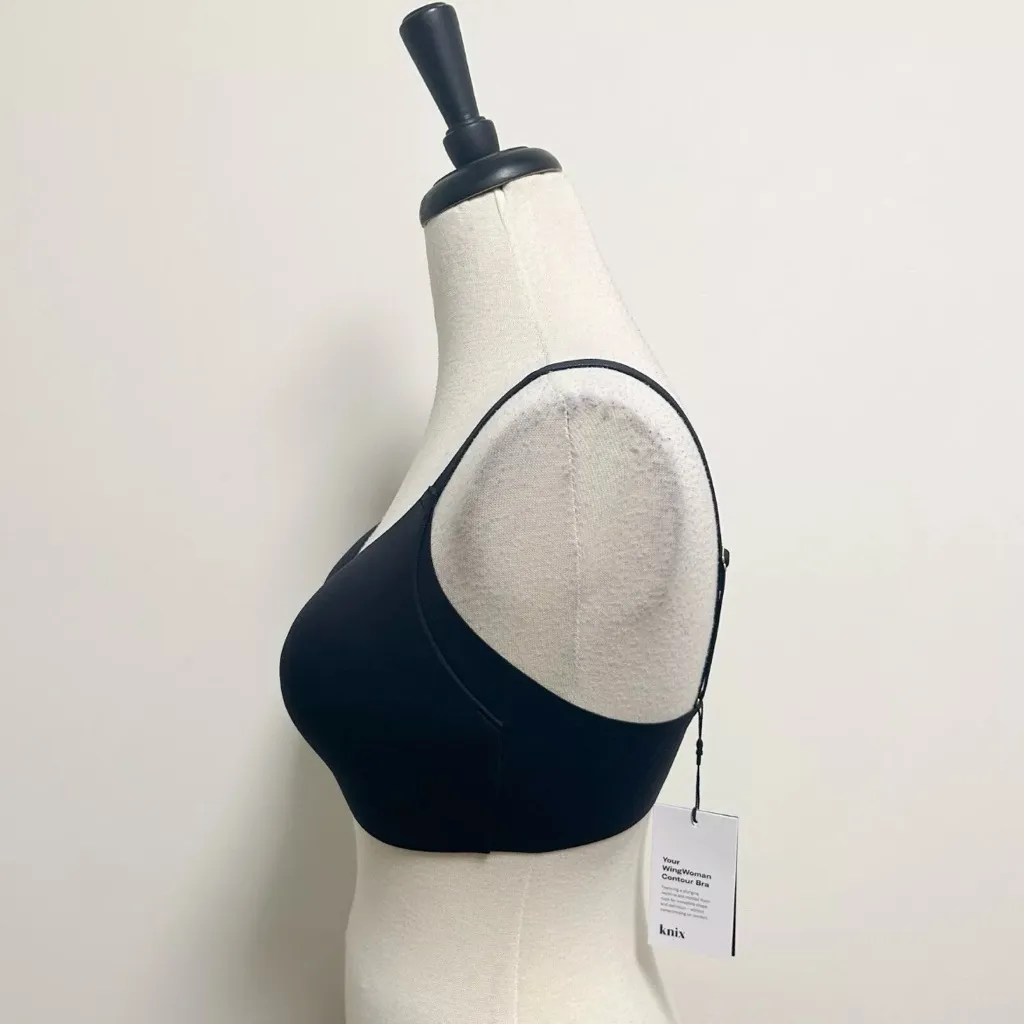 Knix Black Wingwoman Contour Wireless Molded Foam Cup Bra NWT 7 36DD 38DD NWT Size undefined - Image 3
