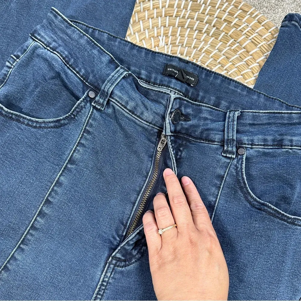 Universal Standard Mariah Bootcut Jeans Front Seam High Rise Indigo Ink Blue 10 - Image 9