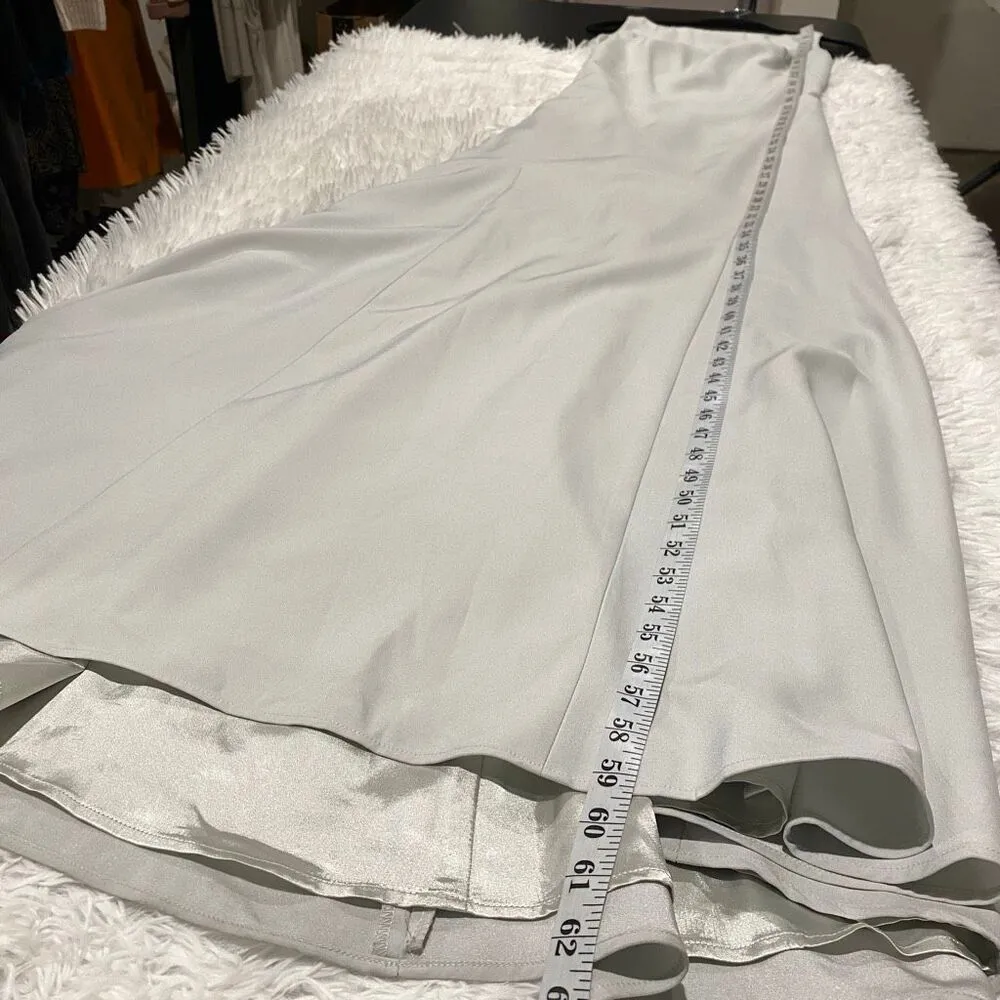 Theia Bridesmaid Bianca Twist Back Maxi Gown in Silver Size 6 - Image 5