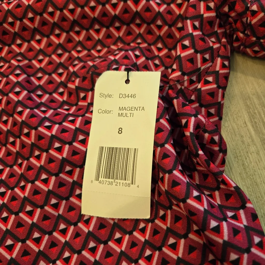 Alexia Admor Geometric Collared Midi Swing Dress NWT Womens Sz 8 - Image 5