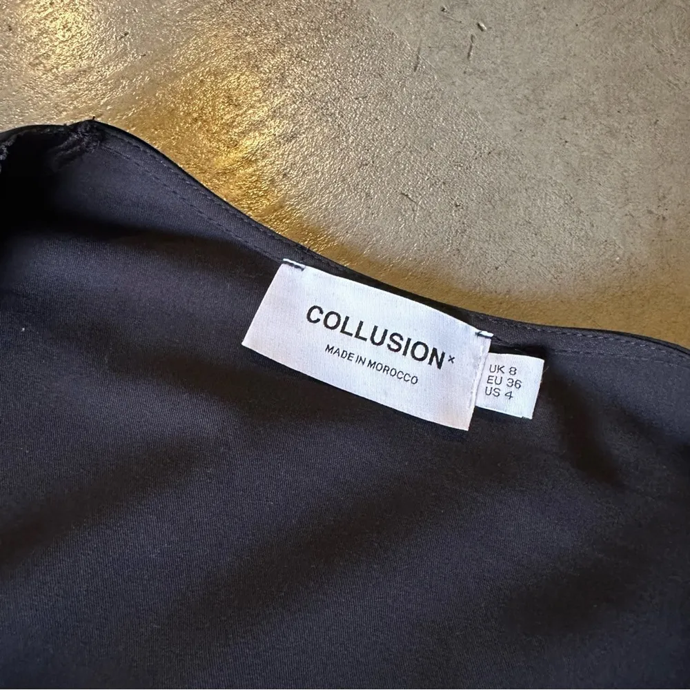 COLLUSION corset detail long sleeve top in black - Image 7