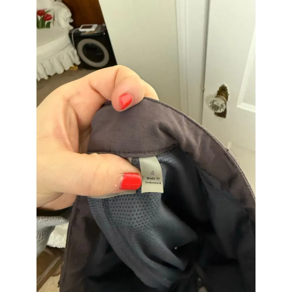 Athleta Mariposa Skort Women's 4 Gray Short Stretchy Athletic Hiking Trail - Image 9