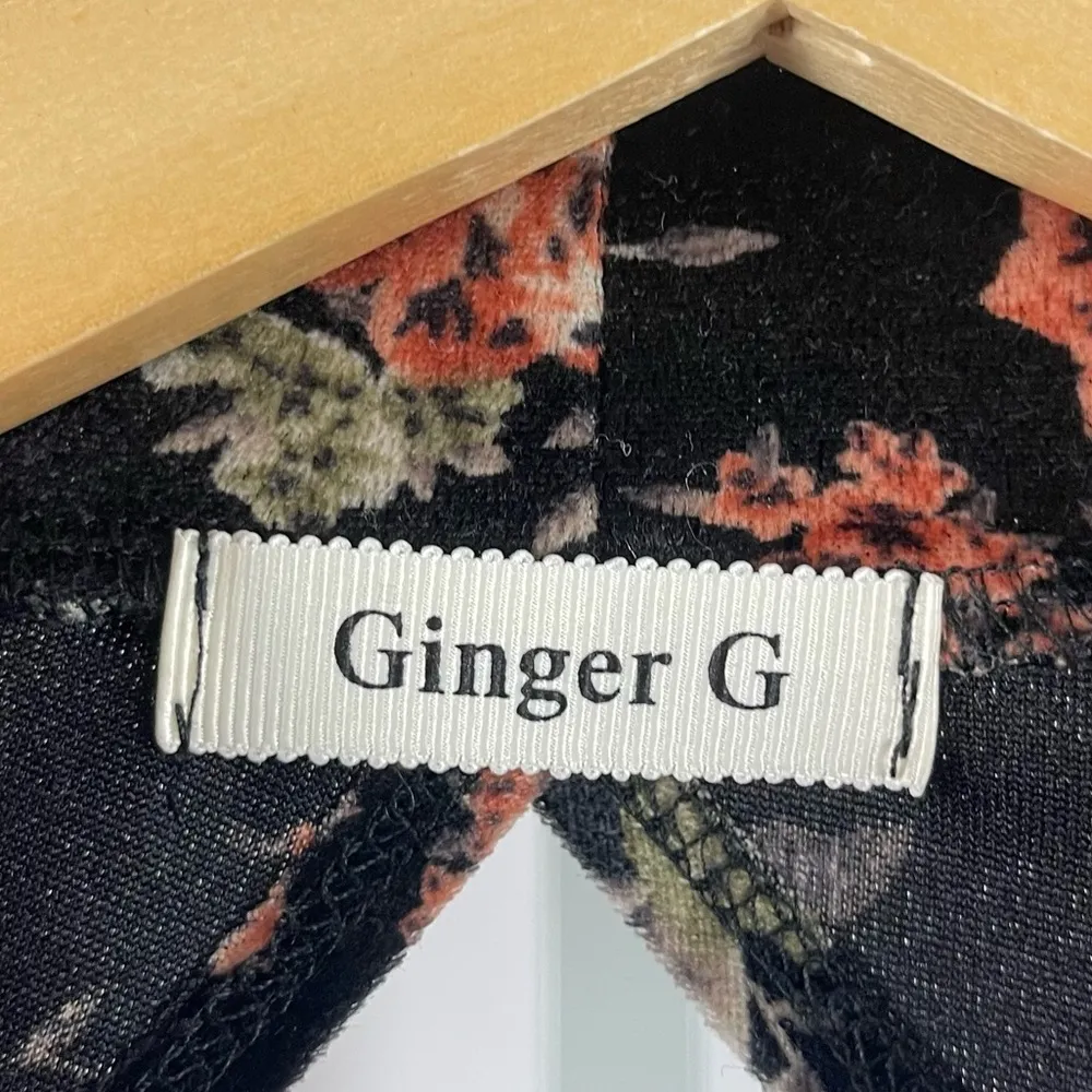 Ginger G Small Velvet Floral High Neck Diamond Open Back Formal Mini Dress - Image 5