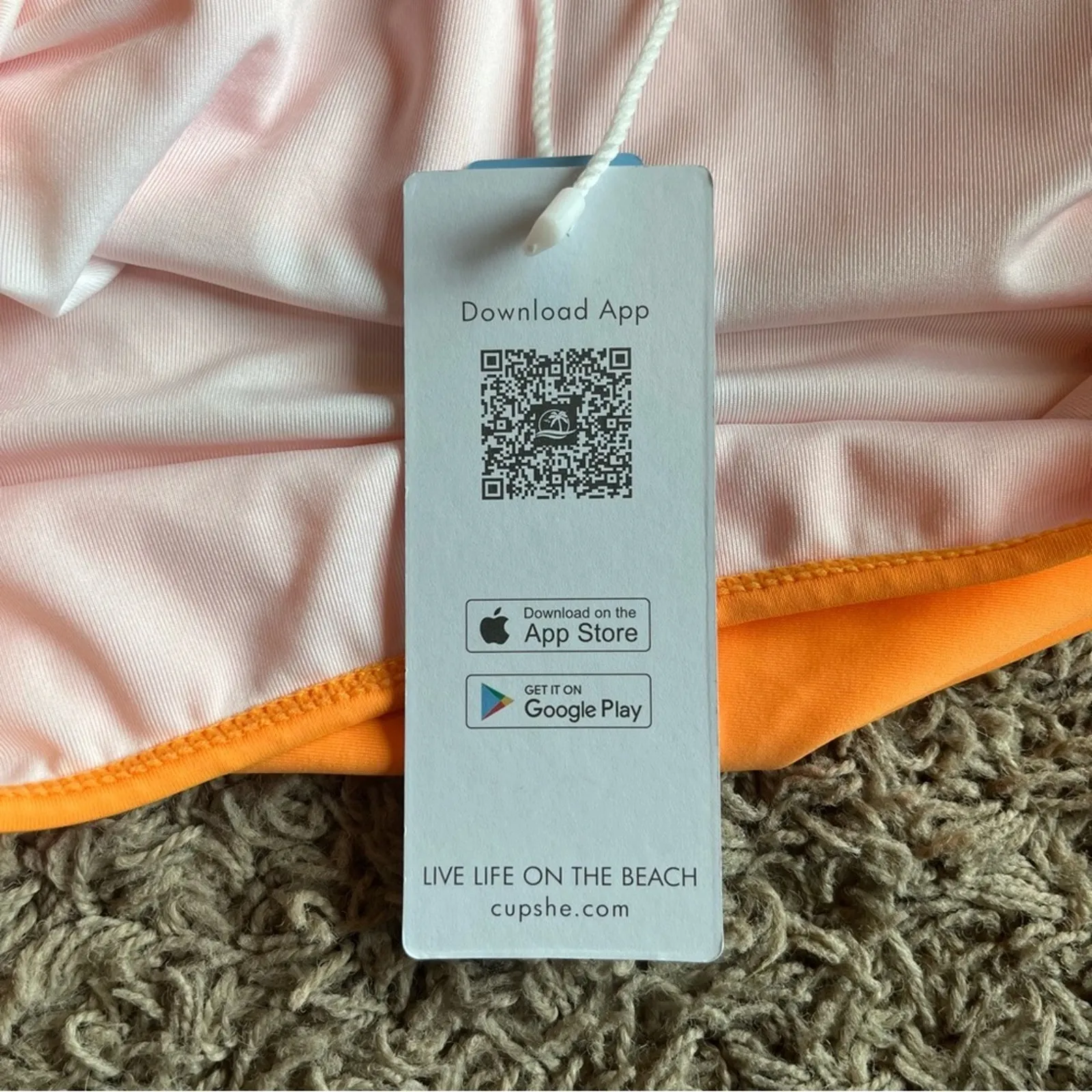 NWT! Cupshe Orange Swim Bikini Bottom Size Large - Image 4