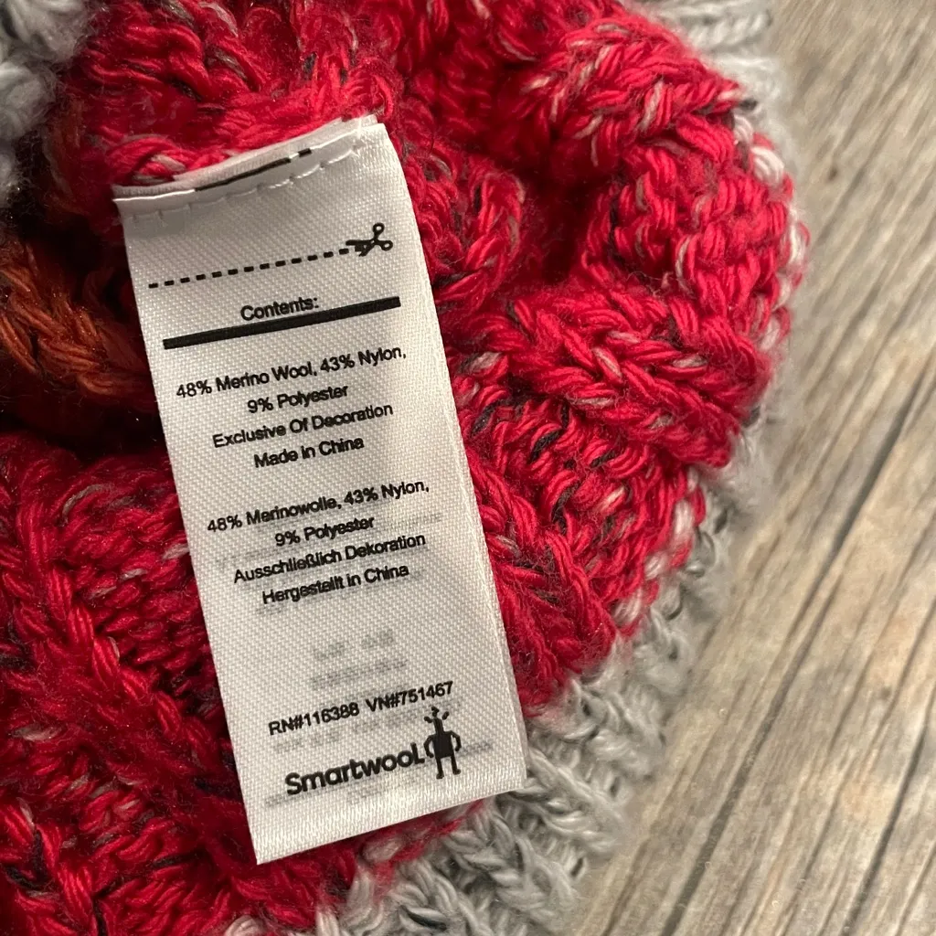 Smartwool wool blend Knit Beanie with Pom Pom - Image 4