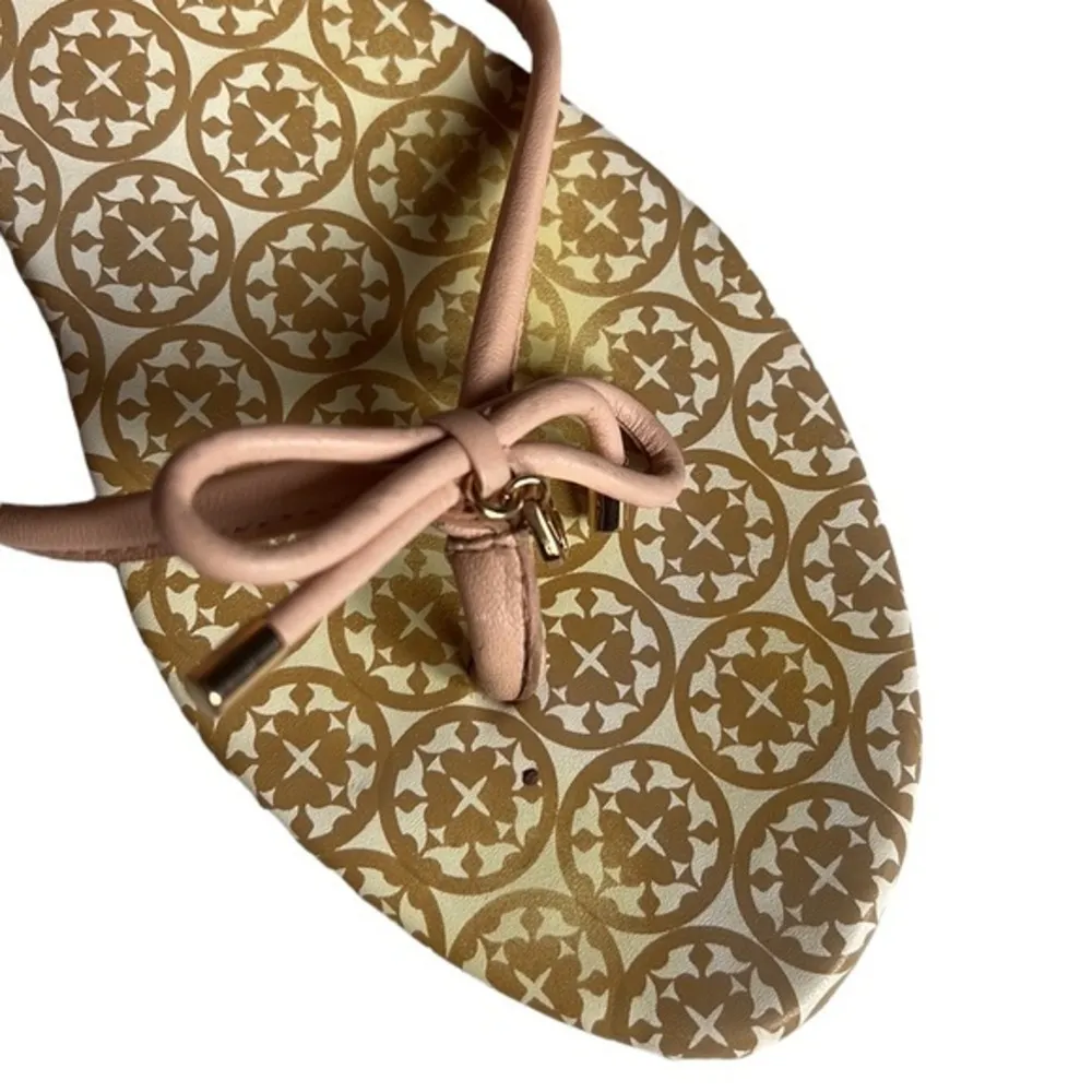Kate Spade Sandal Mystic Bow Blush Pink Gold Accent Flip Flop - Image 3