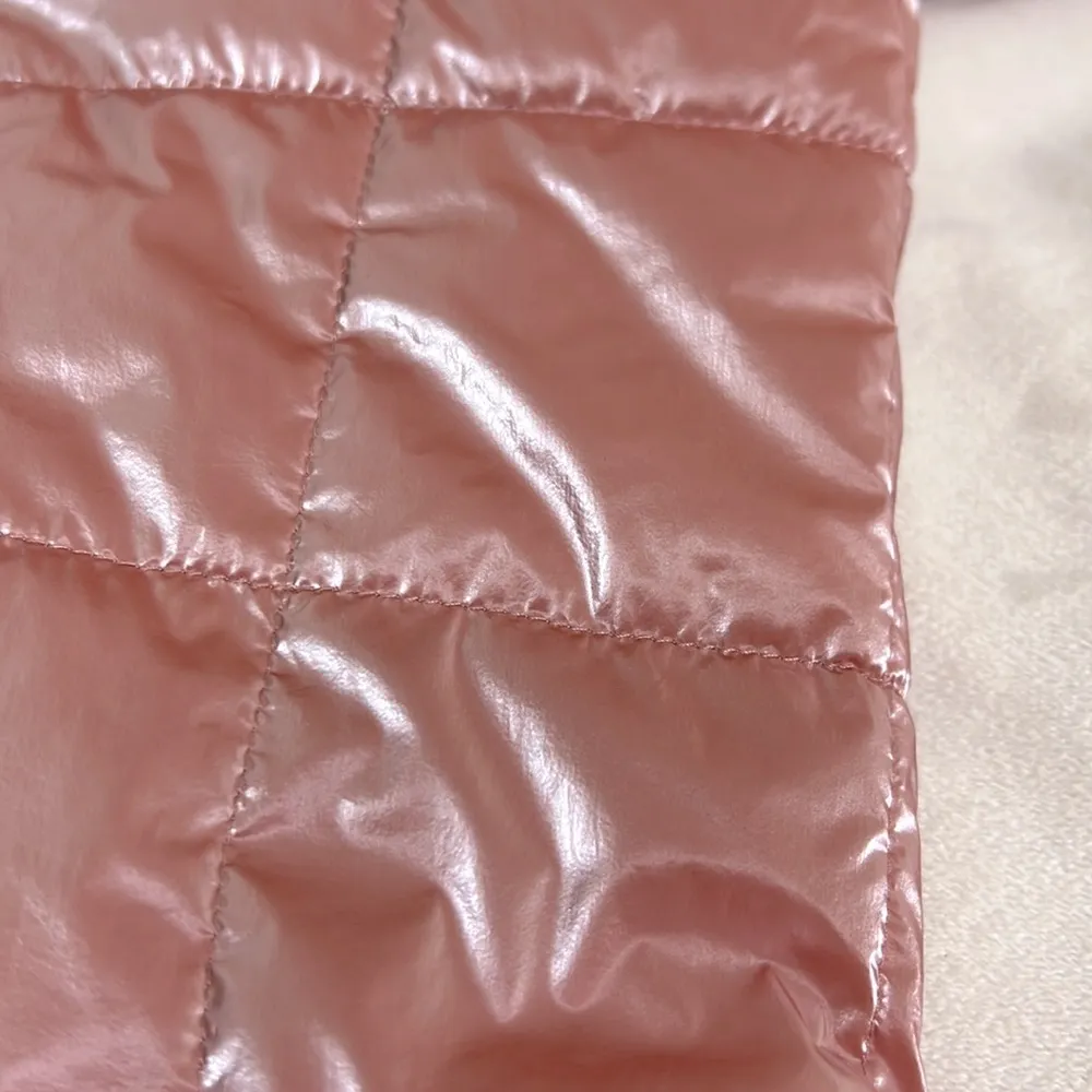 Elodie cropped quilted puffer jacket shimmering dusty rose size M NWT - Image 4