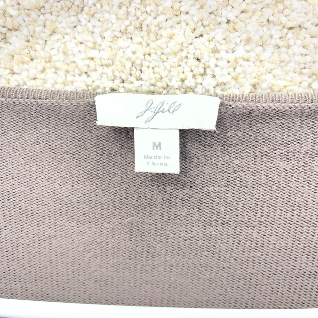 Imperfect J. Jill silk cotton shrug  faded brown layering top medium earth girl - Image 4