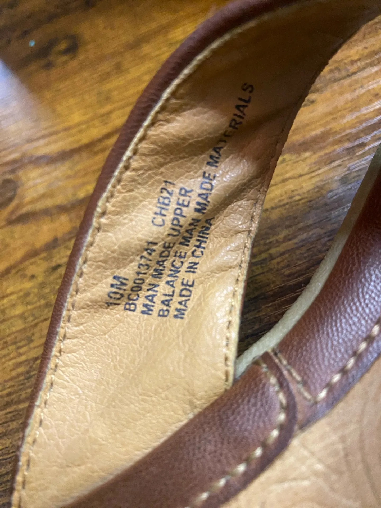 B.O.C . Men’s Leather Sandals Brown Size 10 - Image 5