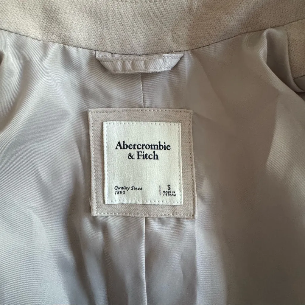 Abercrombie & Fitch Tan Blazer Size Small - Image 6