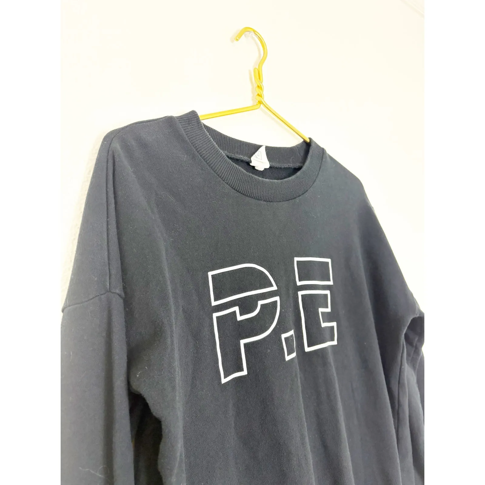 P.E. Nation Heads Up Sweatshirt Size XS Black Oversized Logo Pullover Crewneck - Image 8