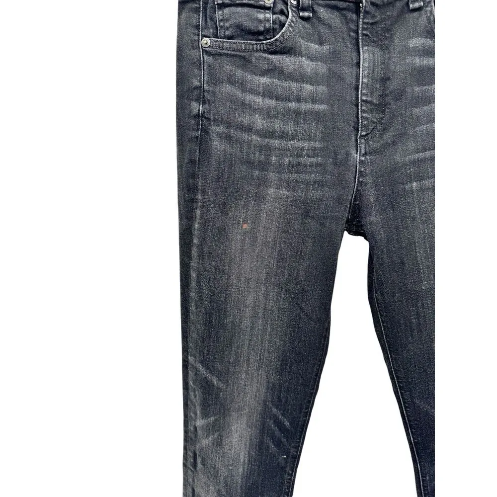 Rag & Bone‎ Jeans Womens 29 Black Denim High Rise Ankle Skinny Goth Concert Work - Image 2