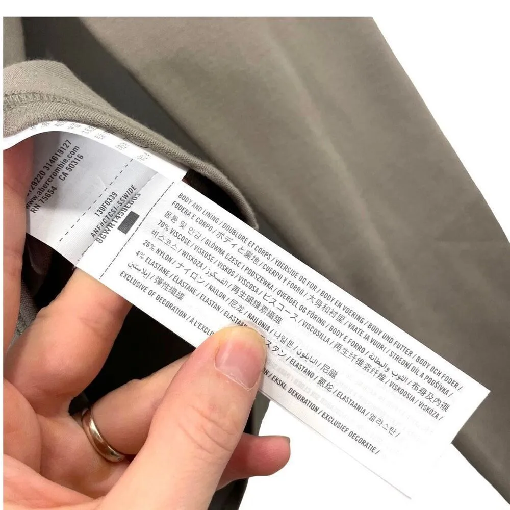 NEW Abercrombie & Fitch Long-Sleeve Cotton Seamless Fabric Squareneck Bodysuit S - Image 9