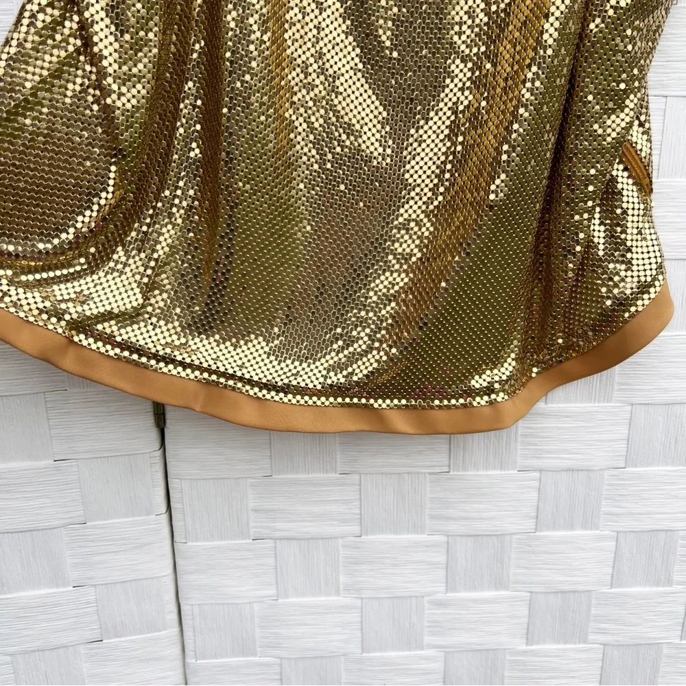 Vintage Whiting & Davis Gold Mesh Top - Image 5
