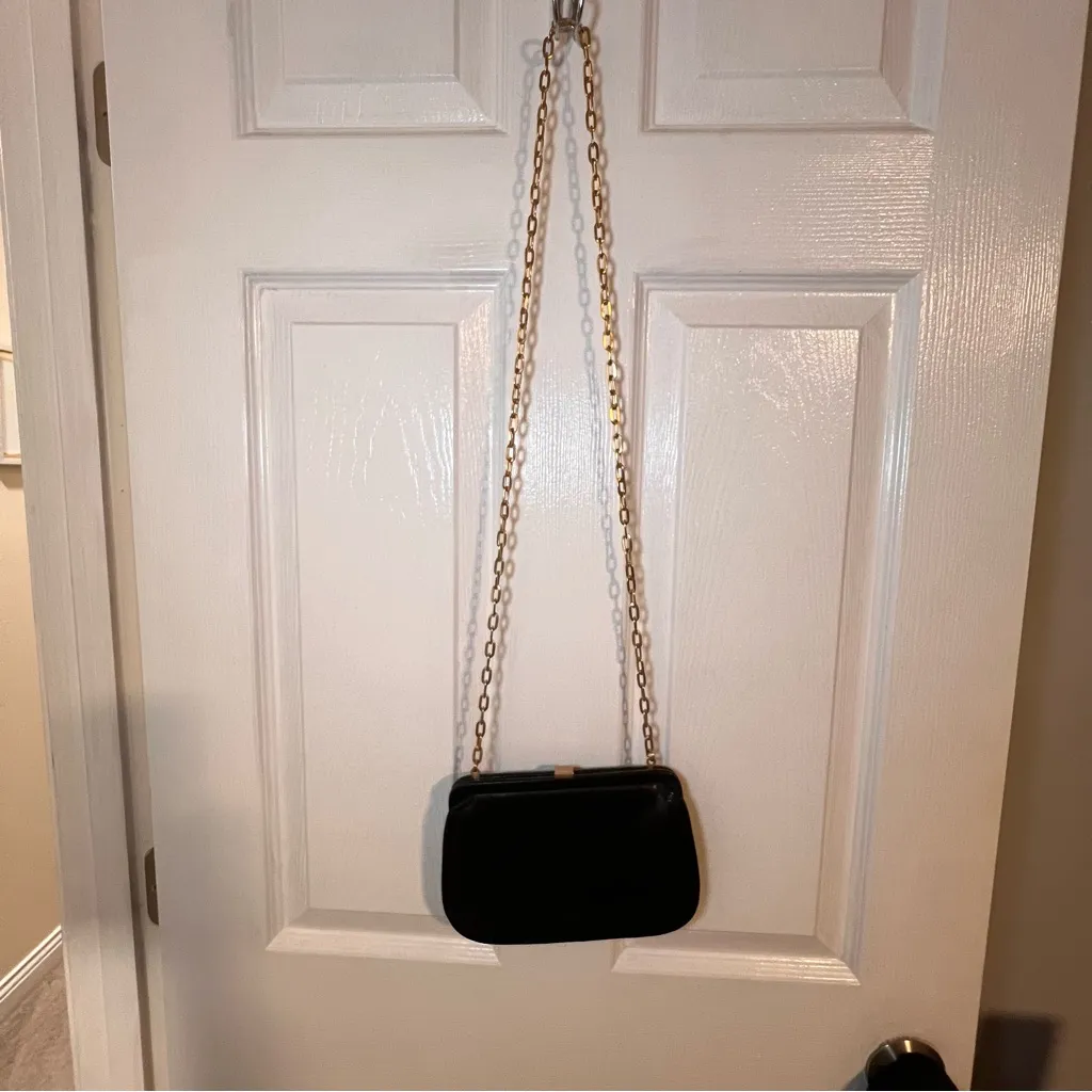 Vintage MCM Liz Claiborne Leather Co Black Shoulder Strap Handbag‎ Purse - Image 2