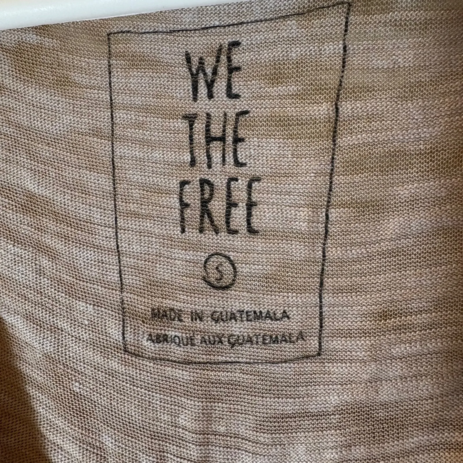 We The Free Distressed Slub Knit V-Neck T-Shirt Women Size Small - Image 4