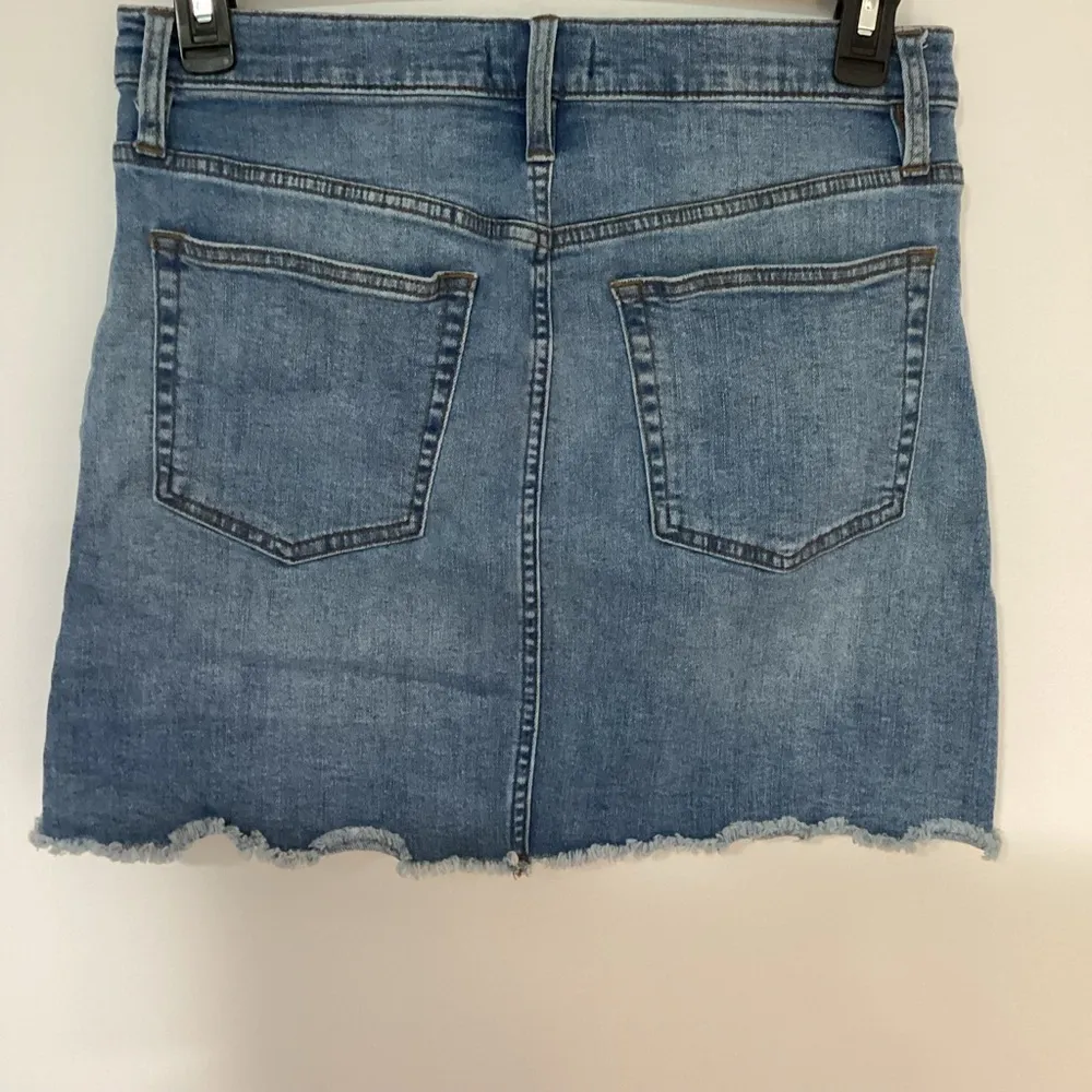 J. Crew Mercantile Raw Hem Jean Skirt - Image 2