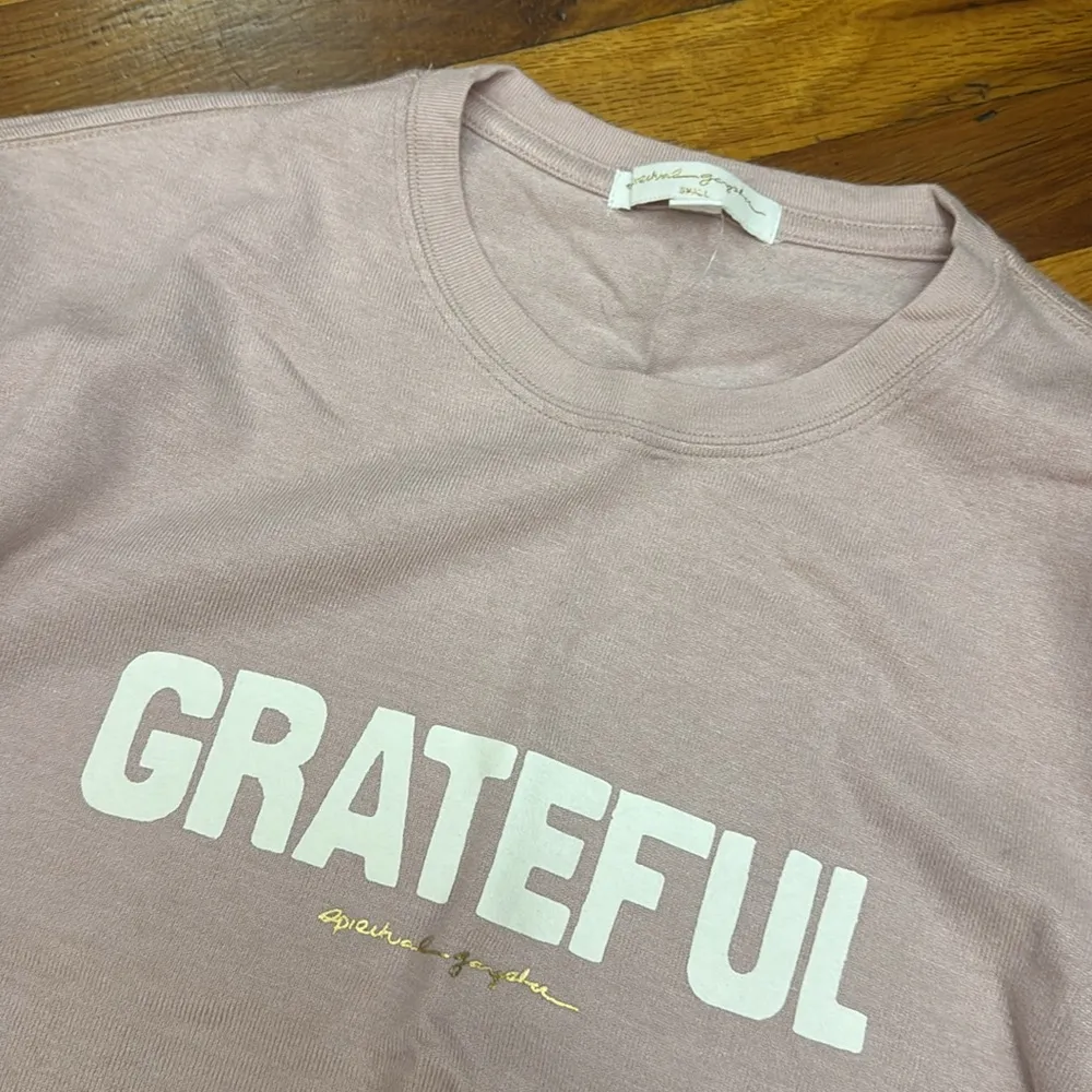 Blush 'Grateful' Crewneck Sweatshirt Spiritual Gangster - Image 3