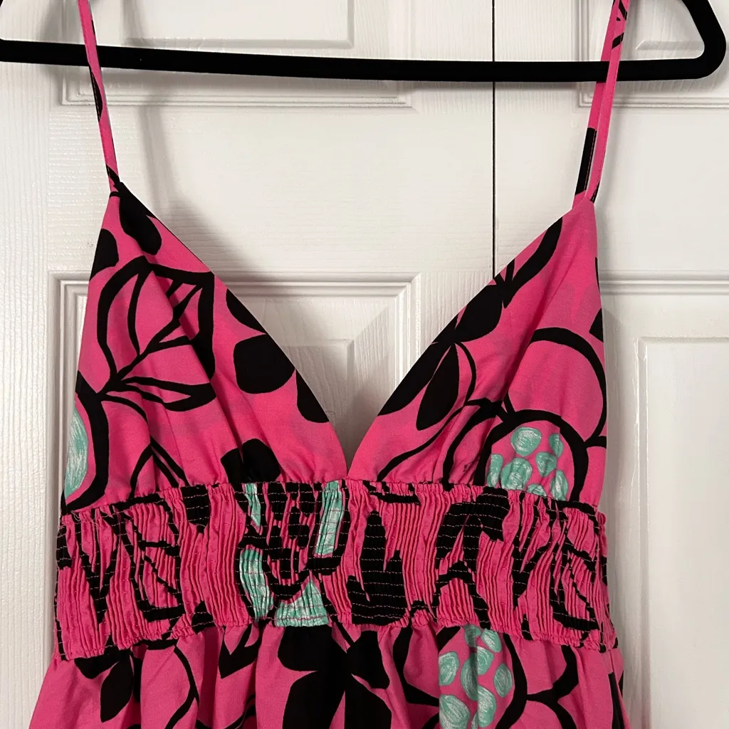 Zara Pink Floral Maxi Dress with pockets - Image 2